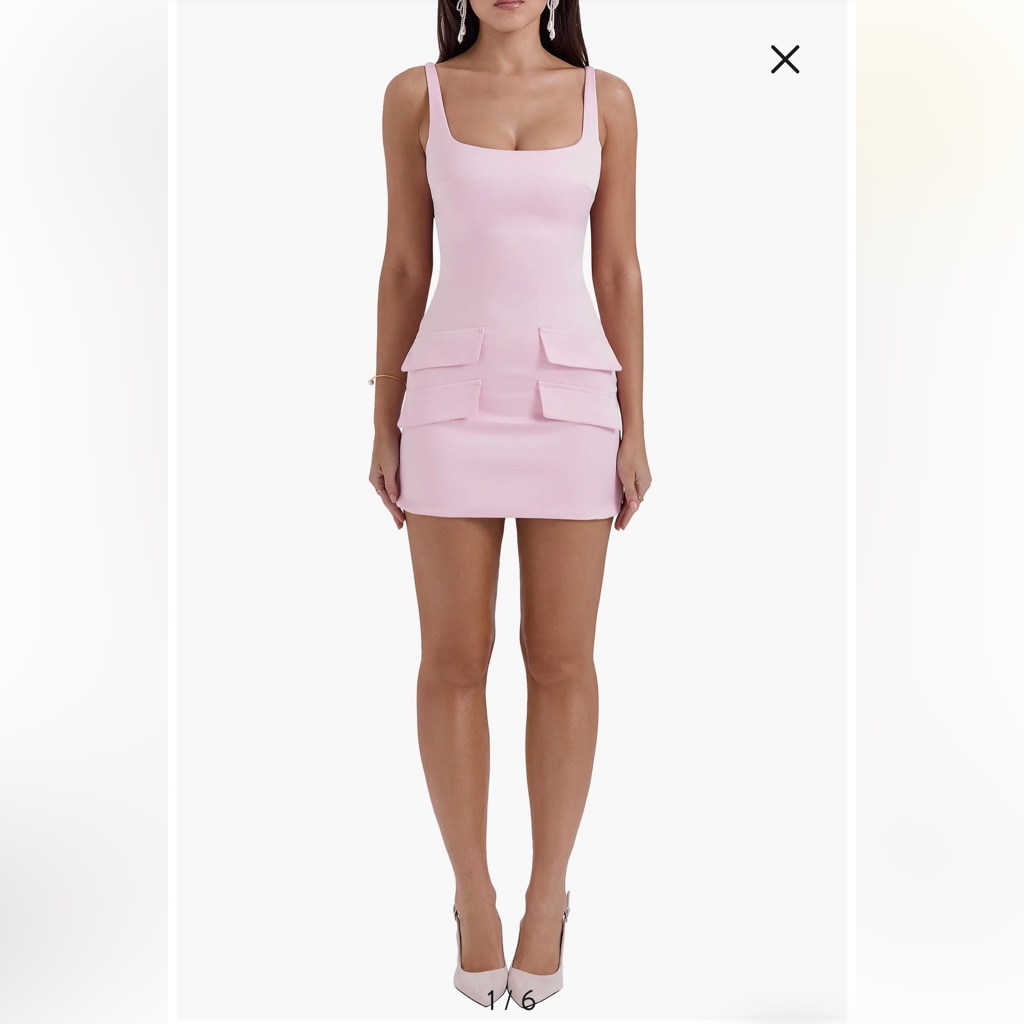 New House Of Cb Cosette Sleeveless Satin Cocktail Mini Dress